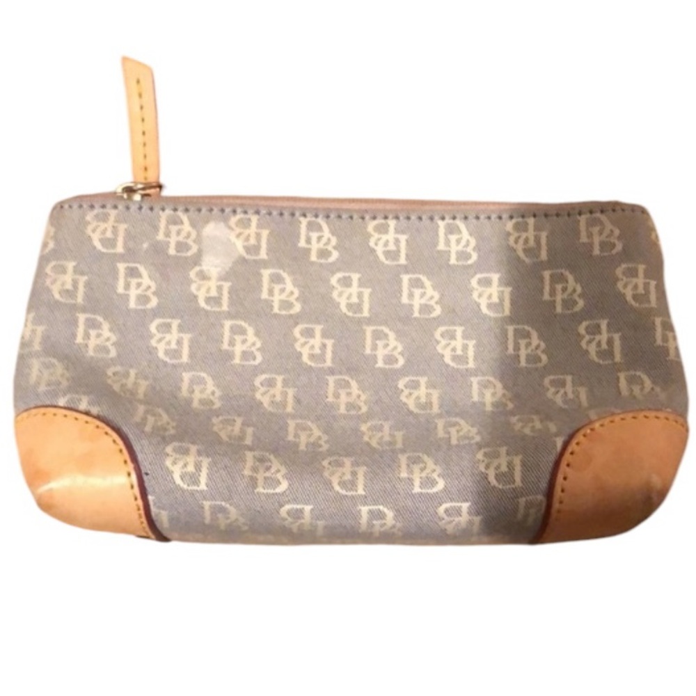 Dooney & Bourke blue Denim zip top make up bag - Picture 12 of 14
